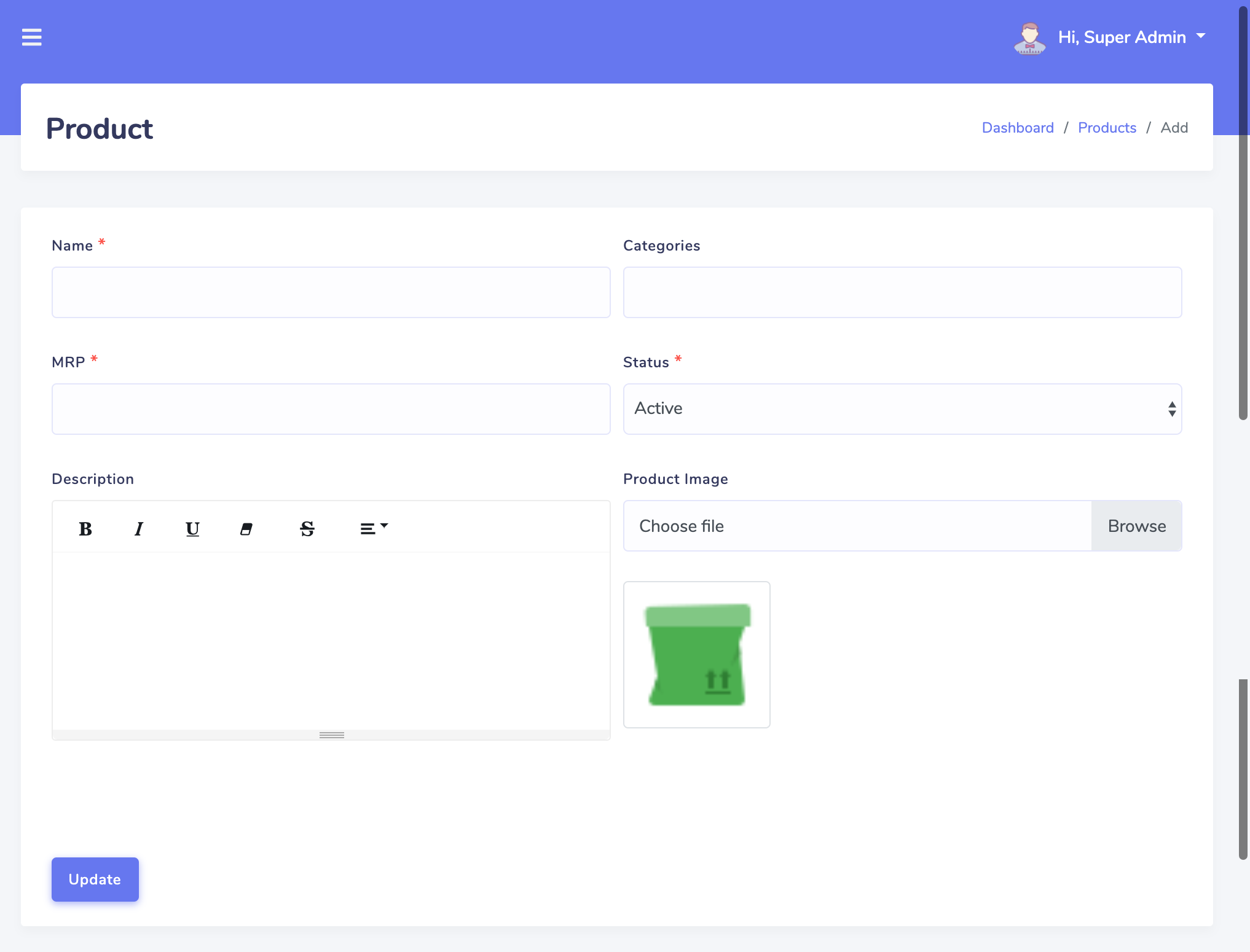 Products Add